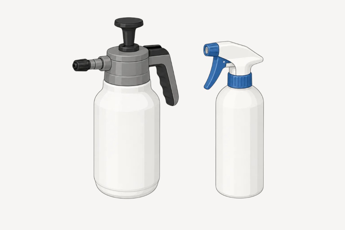 Lege sprayflessen